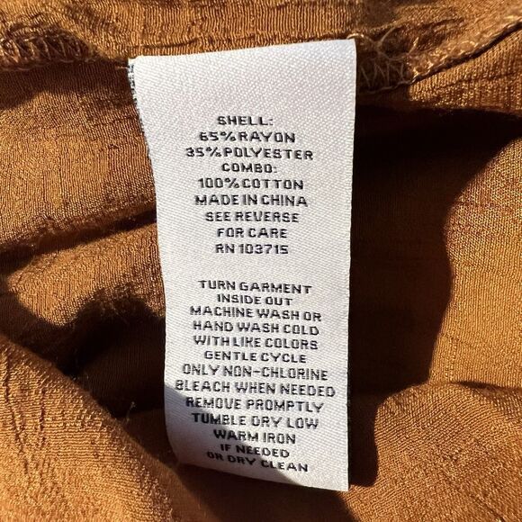 Nanette Lepore Rust Blouse XL Ruffle Crochet Flutter Boho Festival Hippie - Picture 5 of 8